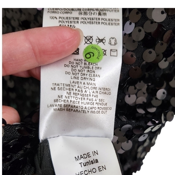 See By Chloe Sequin Mini Dress 2 Black‎ Short Sleeve Eras Tour Taylor Swift - Picture 8 of 12